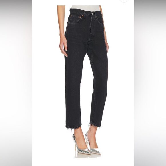 Agolde 90's Crop Jeans in Tar - Picture 2 of 11